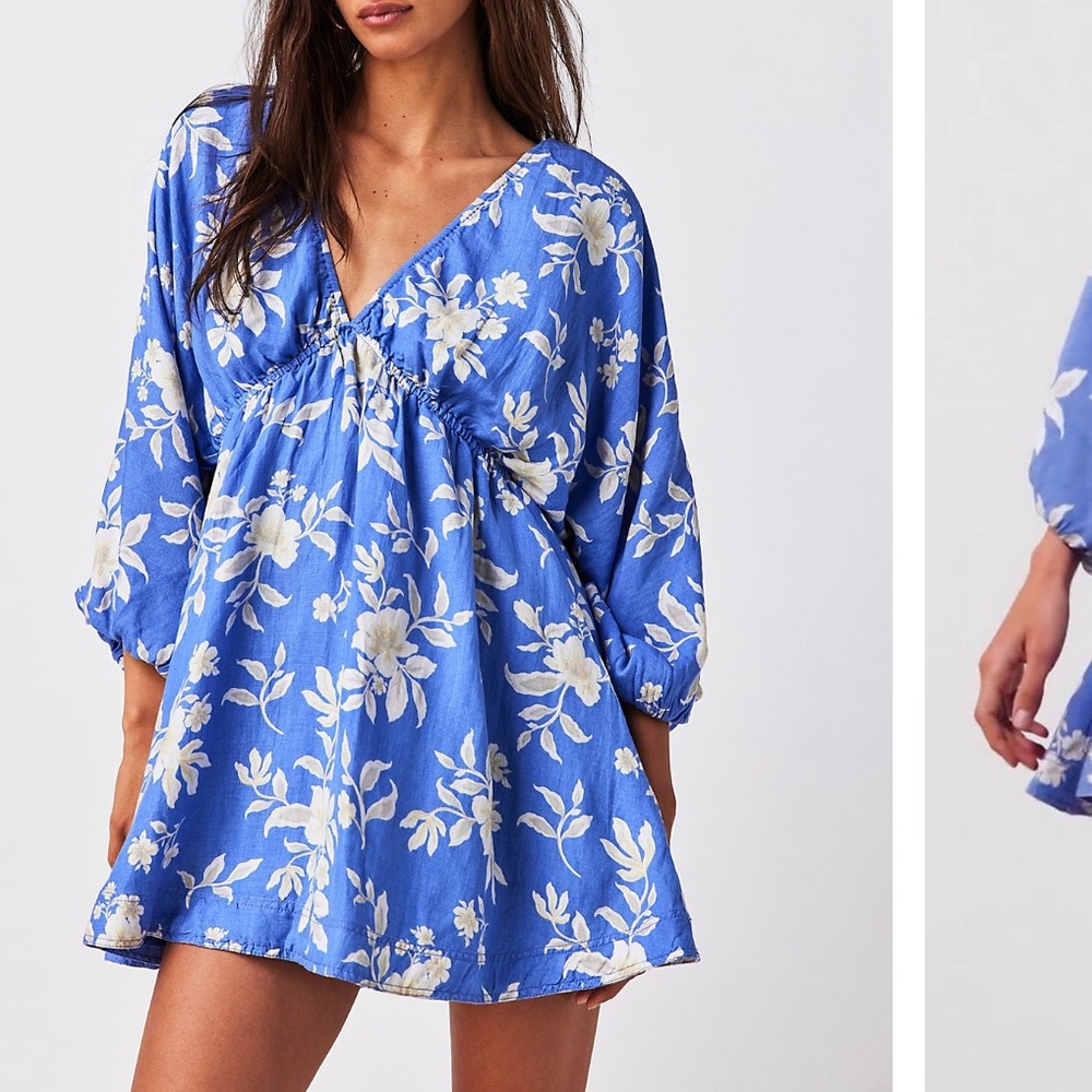 Free People Portia Printed Mini Dress, XS